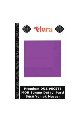 Premium Düz Peçete Mor Sunum Detayı Parti Süsü Yemek Masası Premium Düz Peçete Mor Sunum Detayı Parti Süsü Yemek Masası