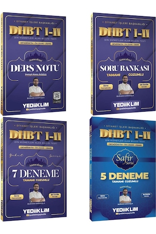 Yediiklim Dhbt I-ıı Ortaöğretim Ön Lisans Lisans Ders Notu+soru+7 Deneme+5 Deneme Seti 4 Kitap