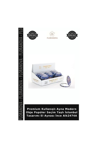 Premium Kullanışlı Ayna Modern Obje Popüler Seçim Taşlı İstanbul Tasarımı El Aynası İnce Alk2474a