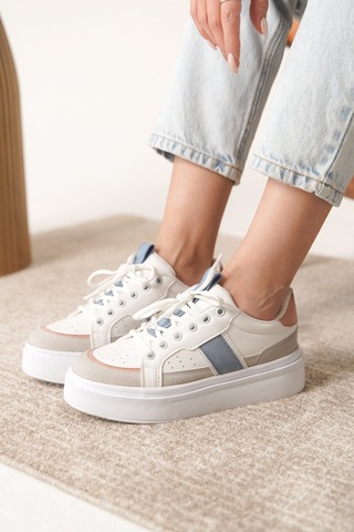 Garantili D2501 Günlük Ortopedik Kadın Sneaker Spor Ayakkabı Beyaz