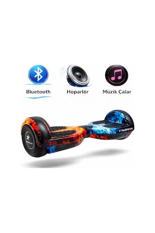 Elektrikli Kaykay Hoverboard Bluetooth Hoparlörlü 6.5 Inch Otomatik Akıllı Denge RS-S5 -Bicolor Flame GrafitiElektrikli Kaykay Hoverboard Bluetooth Hoparlörlü 6.5 Inch Otomatik Akıllı Denge RS-S5 -Bicolor Flame Grafiti