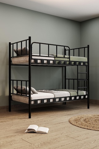 Argimo Zambak Metal Ranza Ve Karyola Siyah 90 X 190