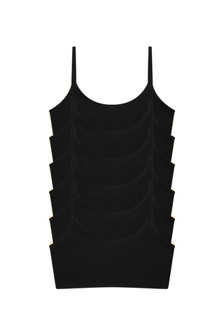 Armoris Kız Çocuk Siyah Yarım Atlet Pedsiz Alıştırma Sütyeni 6'lı Paket Slim Fit Konforlu Çamaşır