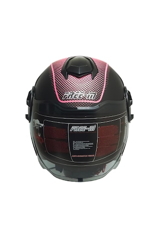 Motosiklet Yarım Kask Double Güneş Vizörlü Siyah Ece Sertifikalı Abs Material Motorcu Kaskı Welkin Çok Renkli