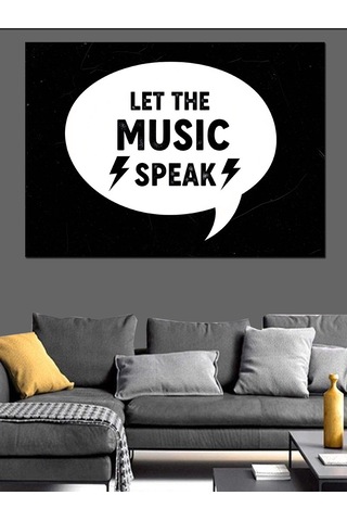 Let The Music Speak Dekoratif Kanvas - Mdf Ahşap Tablo