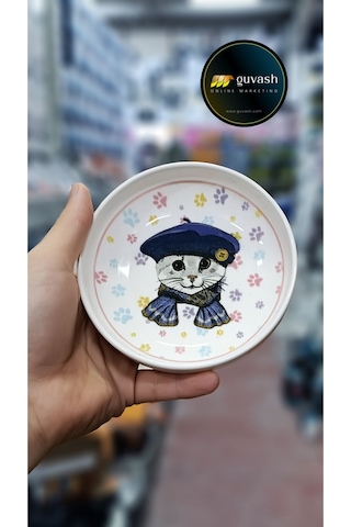 Kedi Desenli 4'lü Çerezlik, Tatlı Tabak Çocukaları Sevindirmek İçin Mükemmel Çok Renkli