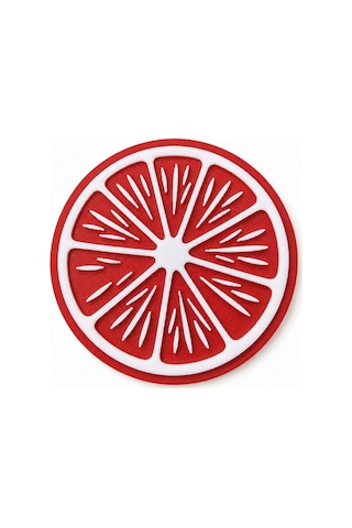 3dmarketi Limon Desenli Renkli Bardak Altlığı Çap 10 Cm 4'lü Çok Renkli