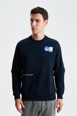 AR-MA Arma Şık Erkek Regular Fit 3 İplik Şardonlu Bisiklet Yaka Sweatshirt 001