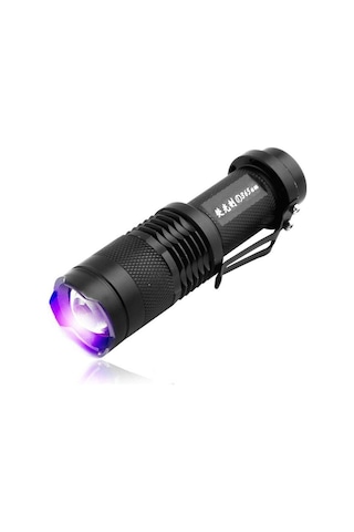 Uv Dedektörü Ultra Violet Led El Feneri Arka Işık 395nm Muayene Lambası Meşalesi Siyah