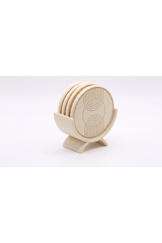 Riti Design - İskandinav Tarzi - 3d Tasarım 4'lü Bardak Altlığı Seti