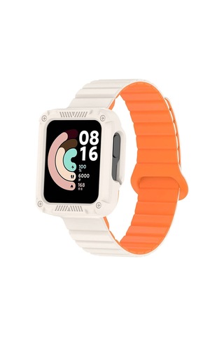 Xiaomi Redmi Watch 1 Silikon Kordon Zore Krd-105 Strap Kayış-starlight-turuncu
