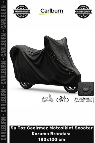 Branda Uv Korumalı Branda Su Toz Geçirmez Motosiklet Scooter Koruma Brandası 180x120 Cm