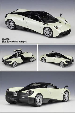 Pagani Huayra 1:24 Model Araç Beyaz Renk Koleksiyon
