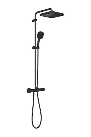 Grohe Tempesta Cube Duş Sistemi Termostatik Duş Bataryalı Mat Siyah - 266892431 Siyah