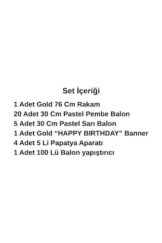 3 Yaş Pembe Sarı Papatya Temalı Gold Rakam Gold Happy Birthday Banner Doğum Günü Süsleme Altın - Pembe
