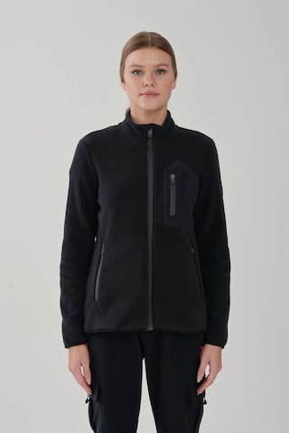 Exuma Kadın Tam Fermuarlı Polar Black 2322003-010 Siyah
