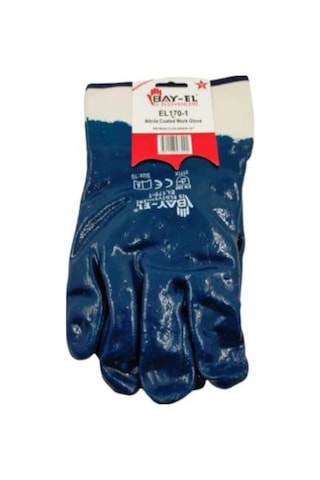 Nalburkent Bay-el El170 Nitril Kaplama İş Eldiveni 10 Beden Petrolcü Sıvacı 6 Çift