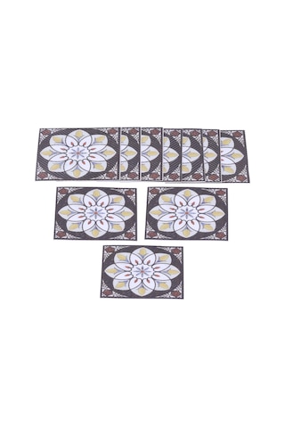 Hangfox 20 Adet Pvc Su Geçirmez Zemin Köşe Sticker - Dayanıklı Otomatik Yapışkan Salon Koruyucu Dekoratif Diagonal Yapişkan 8x8cm Diğer