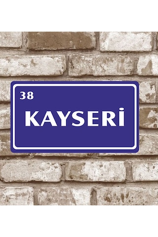 Kişiye Özel Metal Plaka Kayseri 38 Retro Poster (29X15)