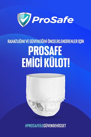 Prosafe Külotlu Yetişkin Hasta Bezi Emici Külot Islaklık Göstergeli Bel Ölçüsü 130-170cm Xlarge 30'lux2paket XL