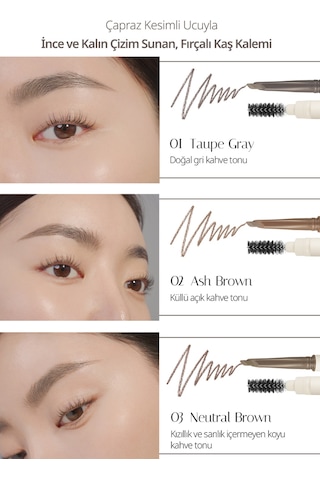 Clıo Sharp So Simple Brow Pencil 03 Neutral Brown