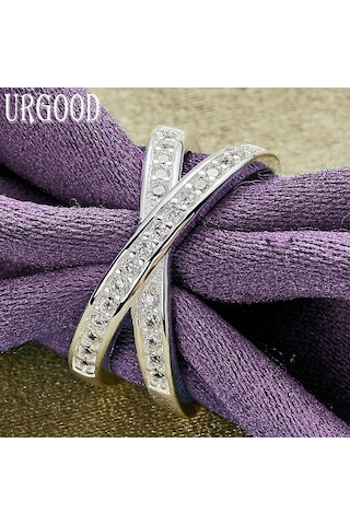 925 Ayar Gümüş Aaa Zirkon Yüzük Güzel Hediye Takı