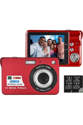 Trendooze Springsun 4k Dijital Kamera 48mp 2.8 İnç Tft Ekran Otomatik Odaklama 16x Dijital Zoom Dahili Flaş 2 Adet Bf