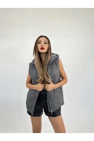 Saklımoda 6638 Yelek-siyah Çok Renkli