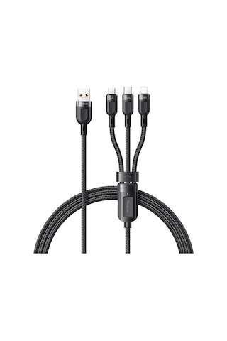 Mcdodo 3In1 65W Lightning/Type C/Micro Usb Şarj Kablosu 1.2 Metre