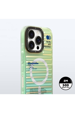 Apple iPhone 16 Pro Uyumlu Kılıf Magsafe Şarj Özellikli Youngkit Chameleon Serisi Kapak Mavi