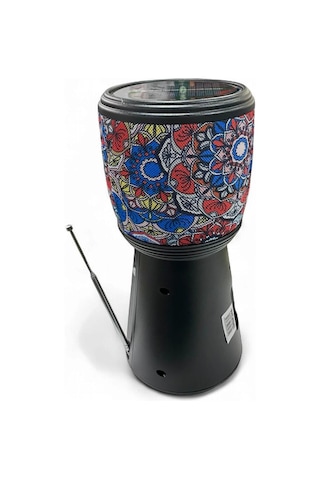 Rose Sp-601 El Fenerli Taşınabilir Solar Şarjlı Bluetooth Fm Radyo Desenli Hoparlör