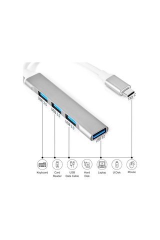 Lexroo Type-c To Usb Hub 4 Port Çoklayıcı Çoğaltıcı Adaptör