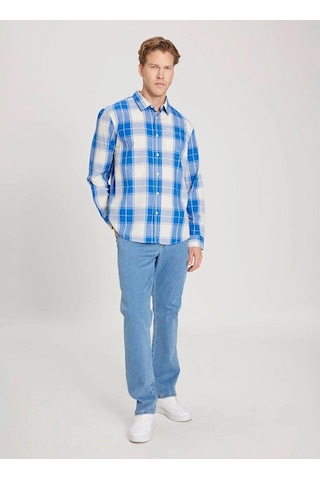 Wrangler Uzun Kollu Erkek Gömlek W241248400 Blue Black