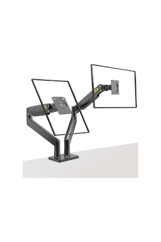 North Bayou Nb G32 Amortisörlü 22"-32" Profosyonel 2-15kg Çift Kol Monitör Standı Siyah
