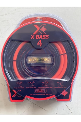 X-bass 4 Ga Profesyonel Seri Kalın Oto Amfi Kablo Seti Xb-4kit