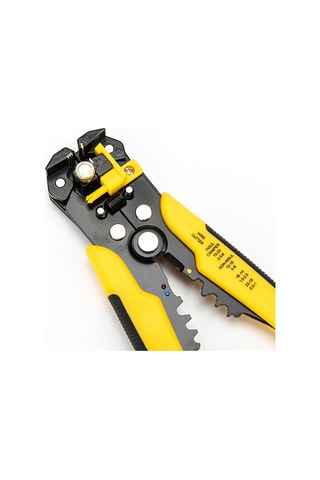 Monyee 8 İnç Elektrikçi Tırnak Açıcı - 24-10awg Tel Açma, İzole/izolsuz Terminal Presleme, Çok Fonksiyonlu Çelik Pense Sarı-siyah Sarı