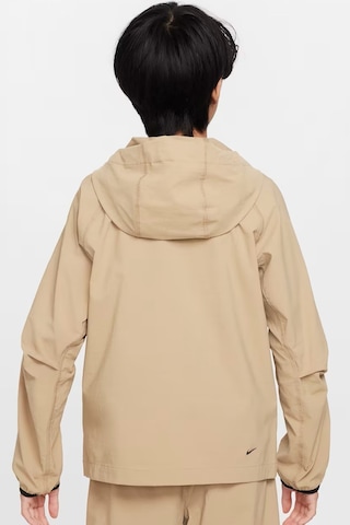 Nike Sportswear Smooth Tech Full Zıp Hooded Kapişonlu Paraşüt Kumaş Çocuk Sweatshirt Sütlü Kahve Sütlü Kahverengi
