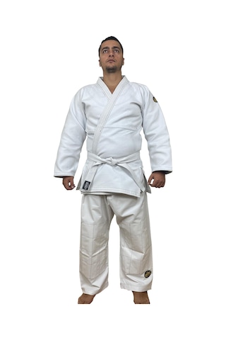 Jiu Jitsu Elbisesi Jujitsu Gi Bjj Gi Ju Jitsu Kimono Beyaz Gri Dikişli Beyaz