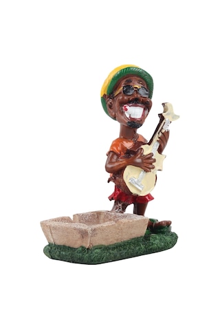 Jamaikalı Adam Reggae Figürlü Küllük Para Anahtar Kasesi Masaüstü Dekoratif Biblo Yeni Ev Hediyesi B