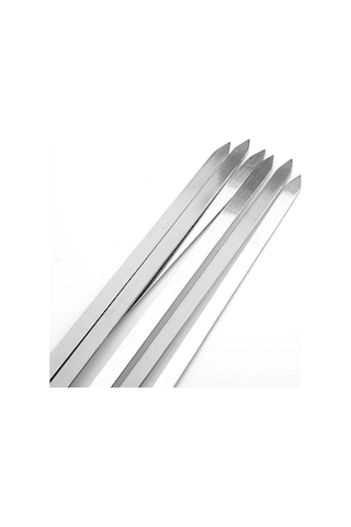 Rotanev Profesyonel Metal Kıyma Şiş Adana Urfa Antep Kebap Şişi 12 Adet