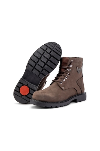 Glaz Hakiki Deri Erkek Bağcıklı Postal Bot, Harley Bot