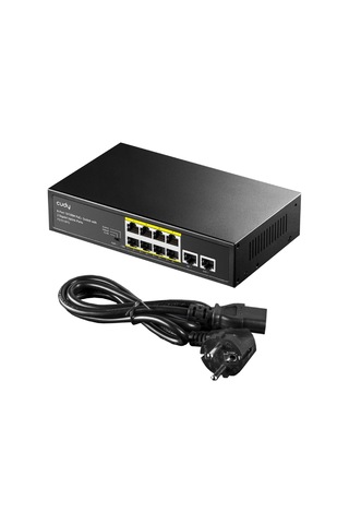 Cudy FS1010PG 8 Port 10/100 Mbps Poe + 2 Uplink Port Rack Mount Metal Switch