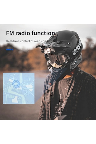 Suofeng Kask İçin Su Geçirmez Bluetooth 5.0 Kulaklık - Motosiklet Müzik Ve Gps İletişim Sistemi
