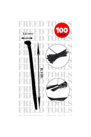 Kablo Klipsi L Kablo Bağı I Cırt Kelepçe I 3.6 Mm-30 Cm L 300 Mm