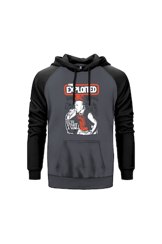 The Exploited On Stage Kırmızı Renk Reglan Kol Sweatshirt