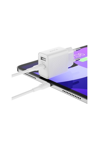 Maks Technology Mkst Titan Serisi Zt05 Type-c To Type-c 20w Seyahat Şarj Seti 1m - Beyaz