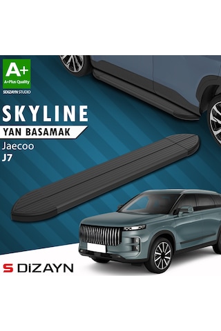 S-dizayn Jaecoo J7 Skyline Siyah Yan Basamak 183 Cm 2023 Üzeri A+ Kalite