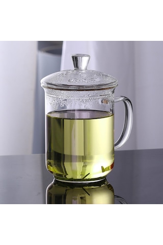 Suntek Meyve Suyu Cappuccino Süt 400ml Için Saplı Cam Kahve 400-ml