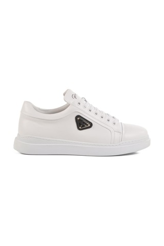 Ayakmod Premium 2040 M Beyaz Hakiki Deri Erkek Sneaker Beyaz
