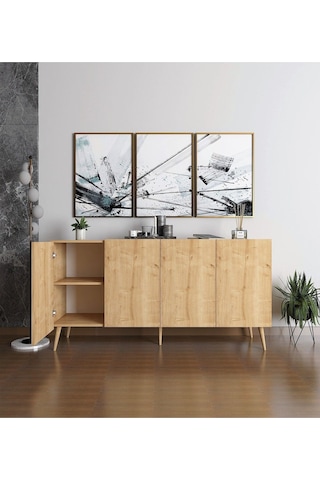 Floradesign Saphire Konsol / Konsol / Çok Amaçlı Dolap 160 Cm Meşe